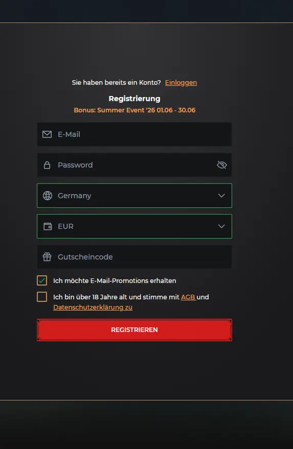 Windetta Casino Registrierung – Konto in zwei Minuten erstellen